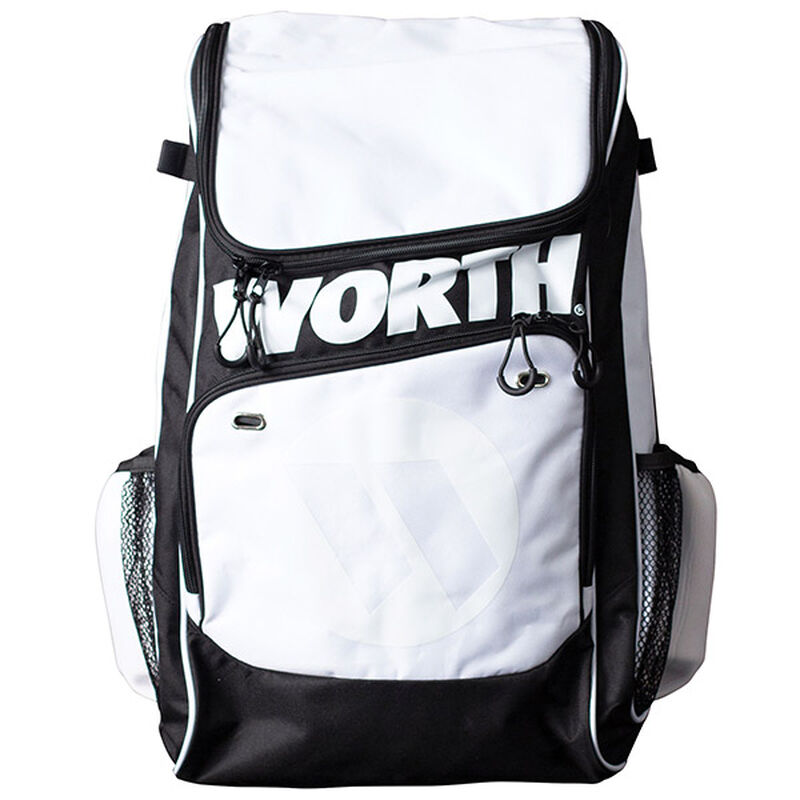 A white Worth softball backpack - WORBAG-BP-W/B image number null