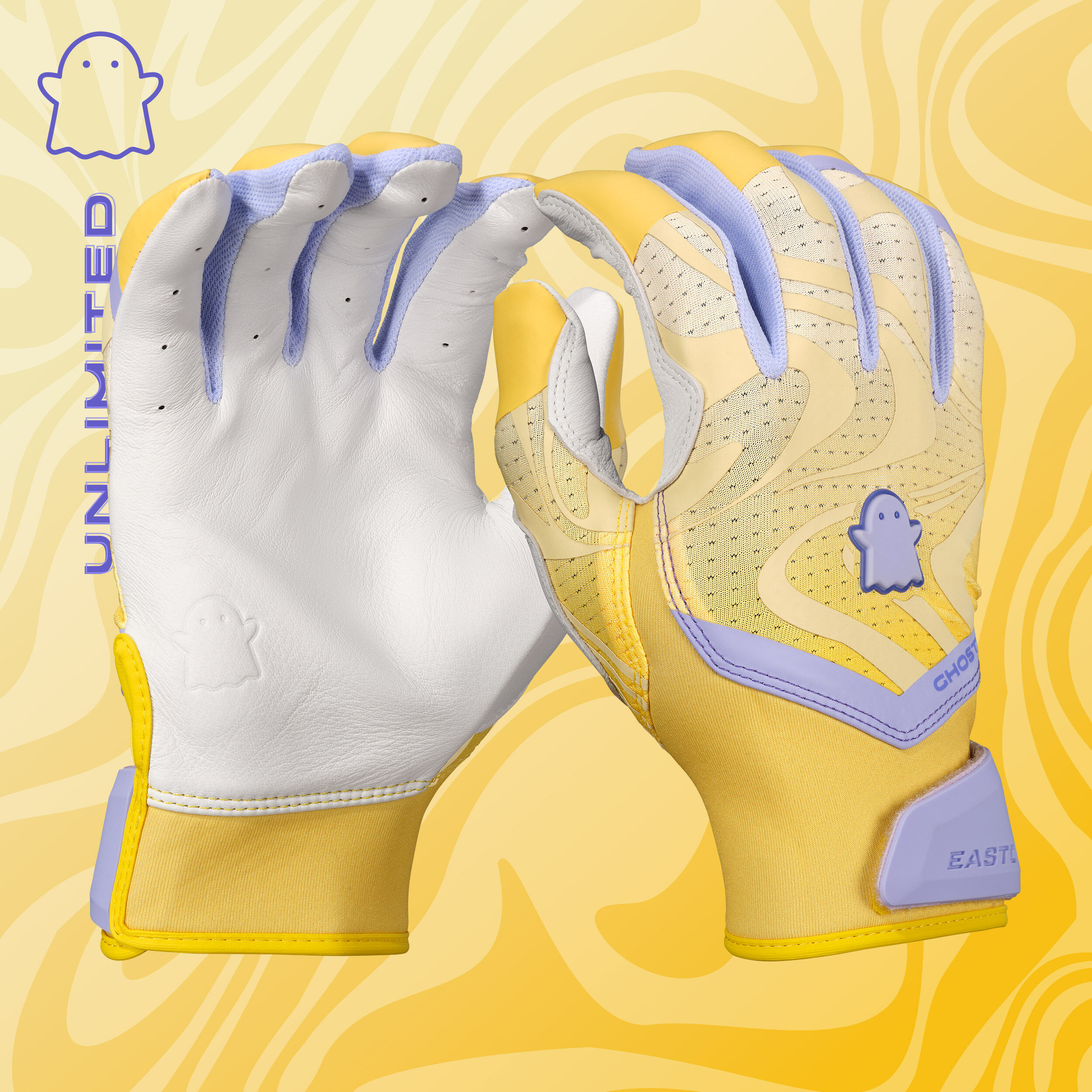 Easton Ghost Ethos Unlimited Yellow Fastpitch Batting Gloves