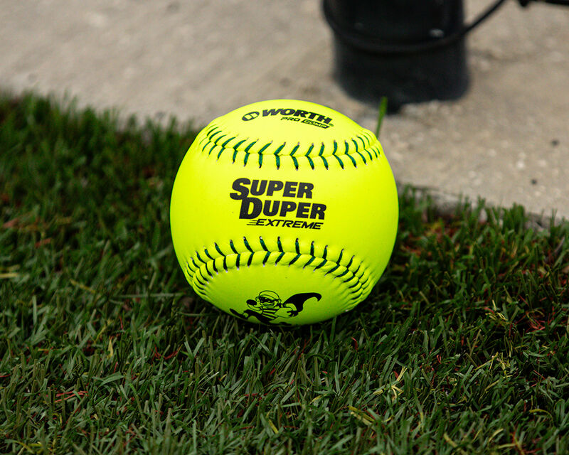 Worth ISA Super Duper Extreme PRO COMP Multi-Layer Green Stitch Ball, 12", 1 Dozen