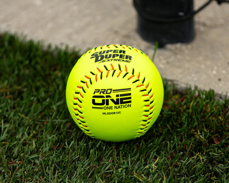 Worth ONE NATION Super Duper Extreme PRO COMP Multi-Layer Black/Orange Stitch Ball, 1 Dozen