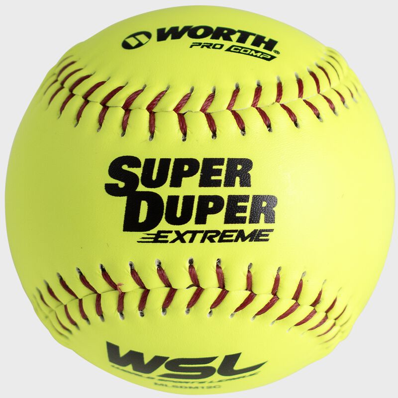 Worth WSL Super Duper Extreme PRO COMP Multi-Layer Maroon Stitch Ball, 1 Dozen
