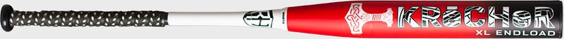 A red/white/black Worth 2022 limited edition KReCHeR XL USSSA bat - SKU: WKRDUR loading=