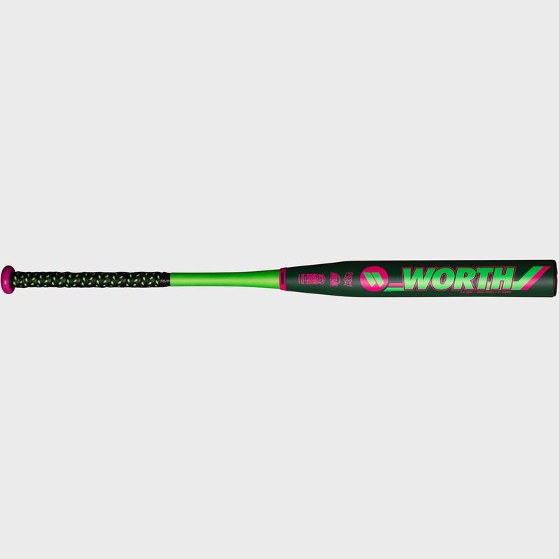 Worth logo on the barrel of a Watermelon XL reload slow pitch softball bat - SKU: WMLX21U