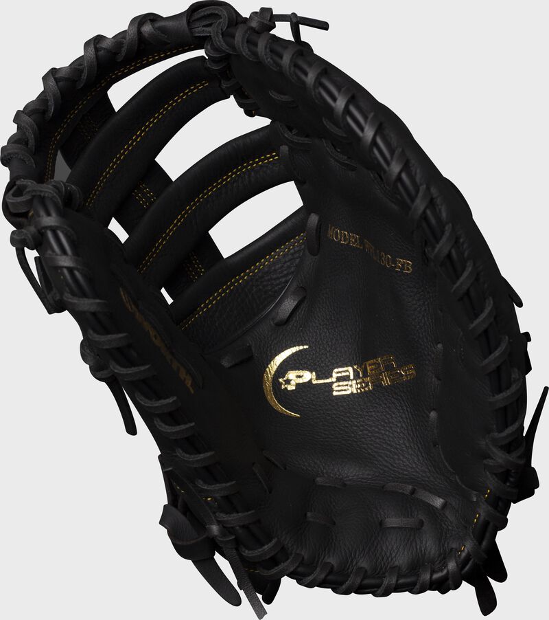 Black palm of a Worth Player Series first base mitt - SKU: WPL130-FB