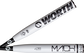 2 views of both sides of the barrel of a white 2022 Mach 1 Hitman XL SSUSA bat - SKU: WMH22S image number null
