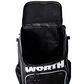 A black Worth backpack with the top compartment open - SKU: WORBAG-BP-BLK image number null