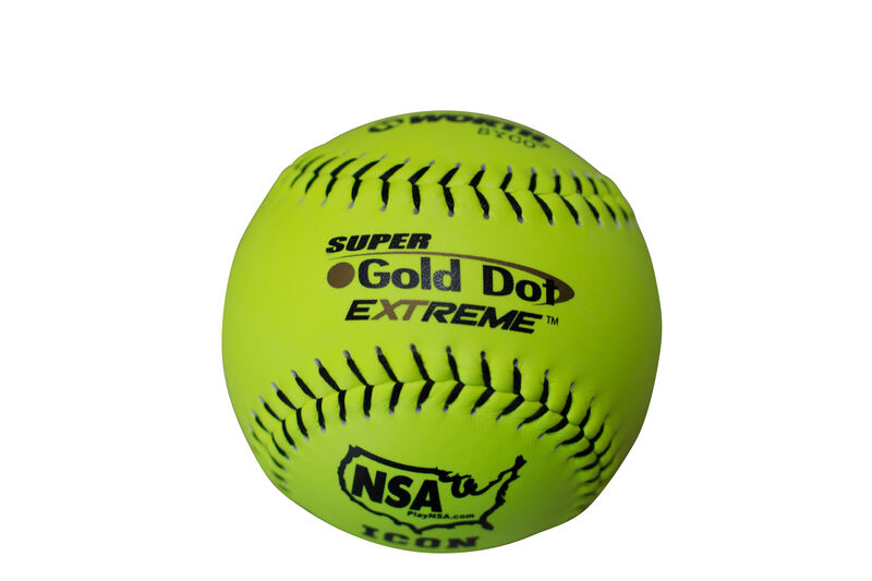 NI12CY Worth NSA 12 in Gold Dot Extreme softball with the NSA approved logo image number null