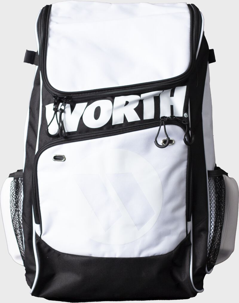 A white Worth softball backpack - WORBAG-BP-W/B loading=