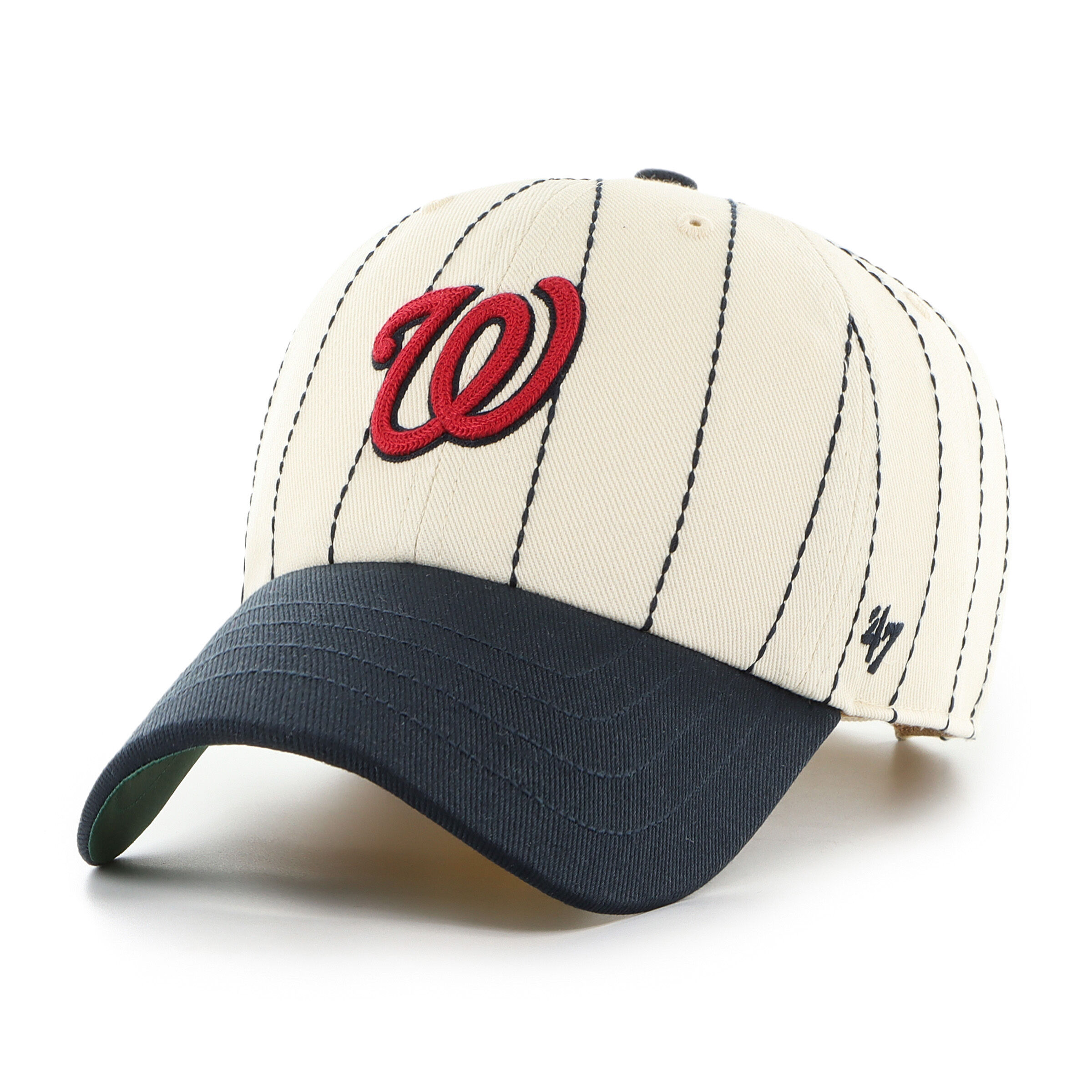 Washington Nationals Rawlings '47 Brand Pinstripe Clean Up Hat