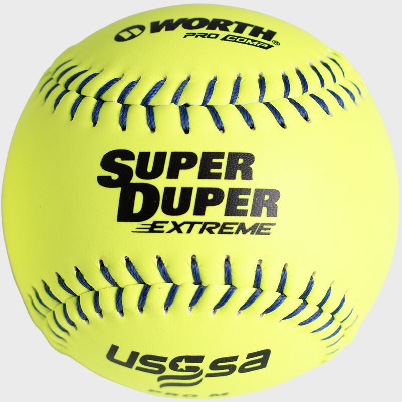 Worth USSSA Super Duper Extreme PRO COMP Multi-Layer Navy Stitch Ball, 1 Dozen