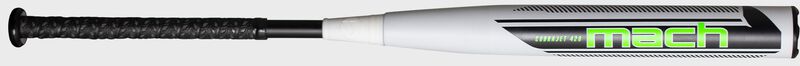 Barrel of a white 2022 Worth Mach 1 Cobra Jet 428 XL slow pitch bat - SKU: WM22MA