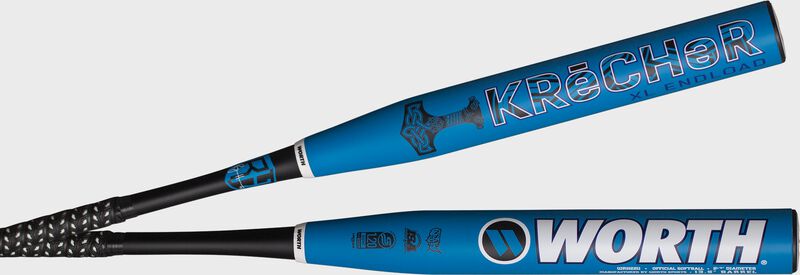 2 views of a 2022 KReCHeR XL USSSA bat - SKU: WRH22U