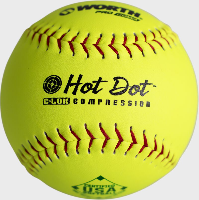 ASA / USA 12 in Hot Dot Softballs (AHD12CY)