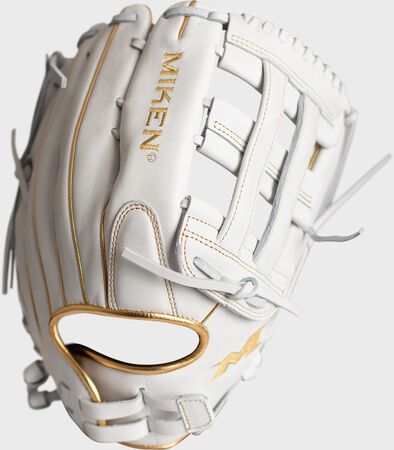 Gold Pro Series 13.5 in White Slowpitch Glove Gold Pro Series 13.5 in White Slowpitch Glove
