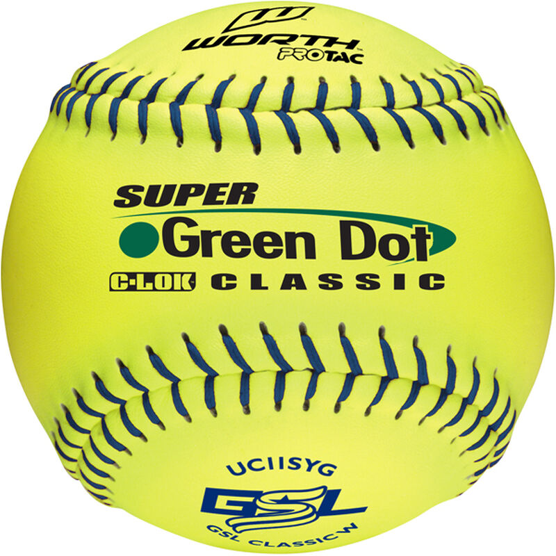 GSL 12 in Green Dot Softballs (UC11SYG)