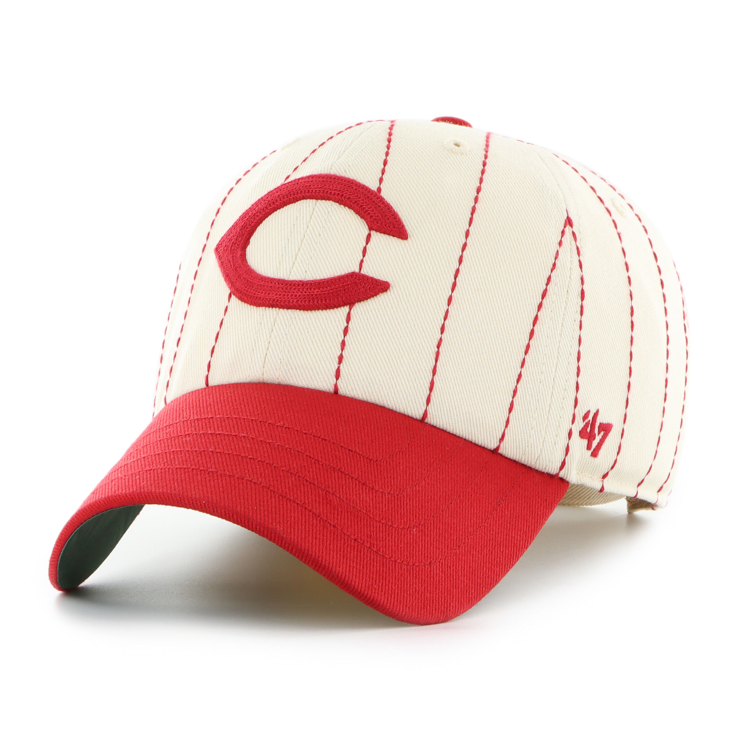 Cincinnati Reds Rawlings '47 Brand Pinstripe Clean Up Hat