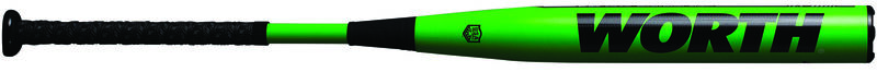 A green Mach Cobra Jet XL endload USA bat with a black Worth logo - SKU: WM21MA image number null