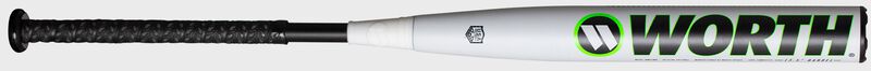 Worth logo on the barrel of a Mach 1 XL weighted bat - SKU: WM22MA loading=