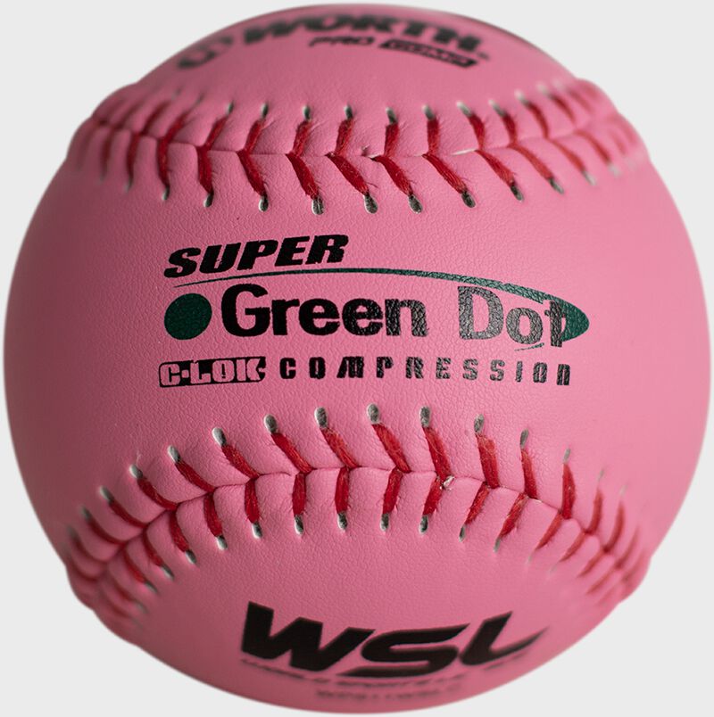 A Worth WSL 11 in Pink Cover softball - SKU: WPS11WSLC loading=
