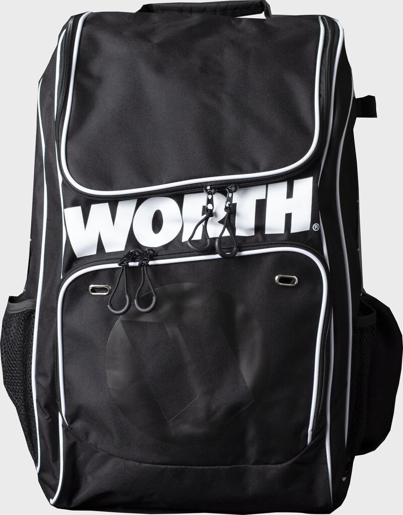 A black Worth softball backpack - WORBAG-BP-BLK loading=