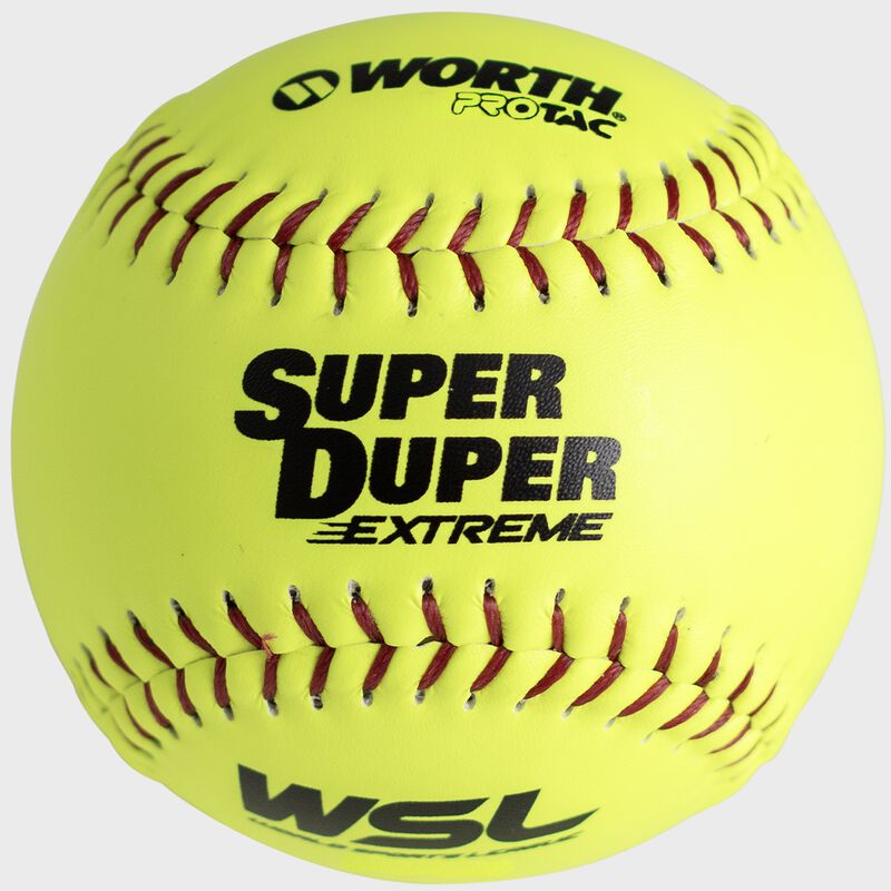Worth WSL Super Duper Extreme PRO TAC Multi-Layer Maroon Stitch Ball, 1 Dozen