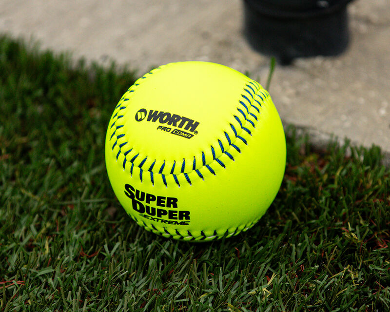 Worth USSSA Super Duper Extreme PRO COMP Multi-Layer Navy Stitch Ball, 1 Dozen