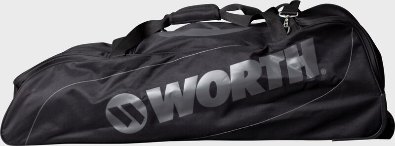Side of a black Worth wheeled equipment bag - SKU: WORBAG-WB-BLK image number null
