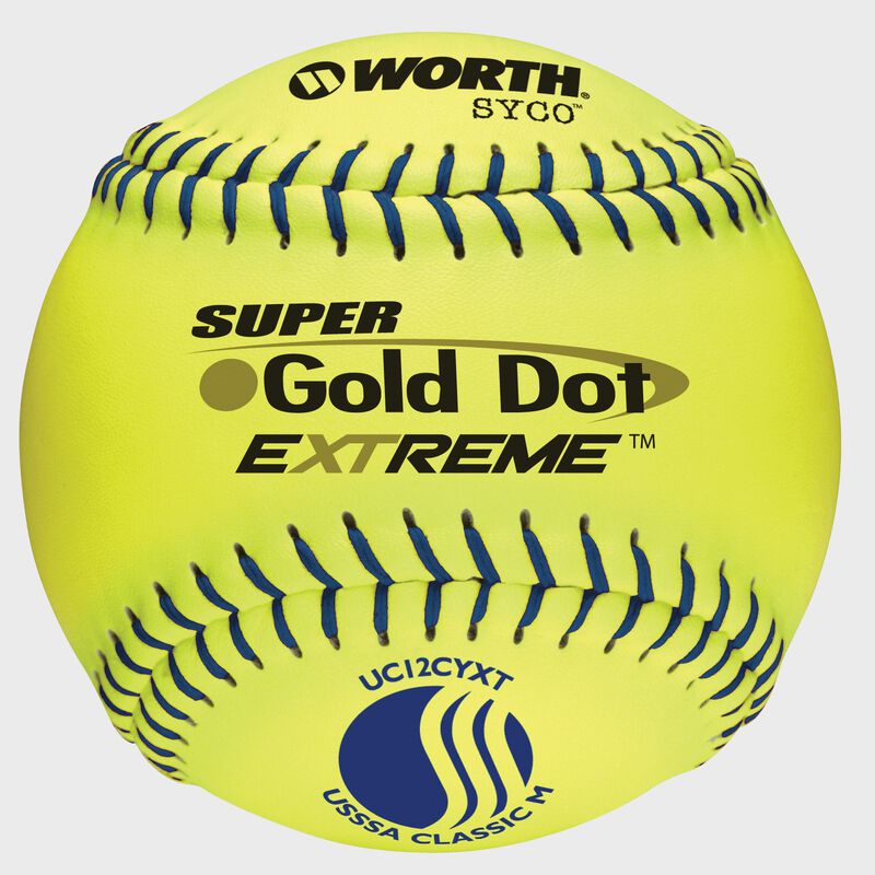 USSSA 12 in Gold Dot Softballs (UC12CYXT) image number null