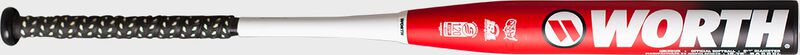 Worth logo on the barrel of a limited edition KReCHeR XL USSSA bat - SKU: WKRDUR loading=