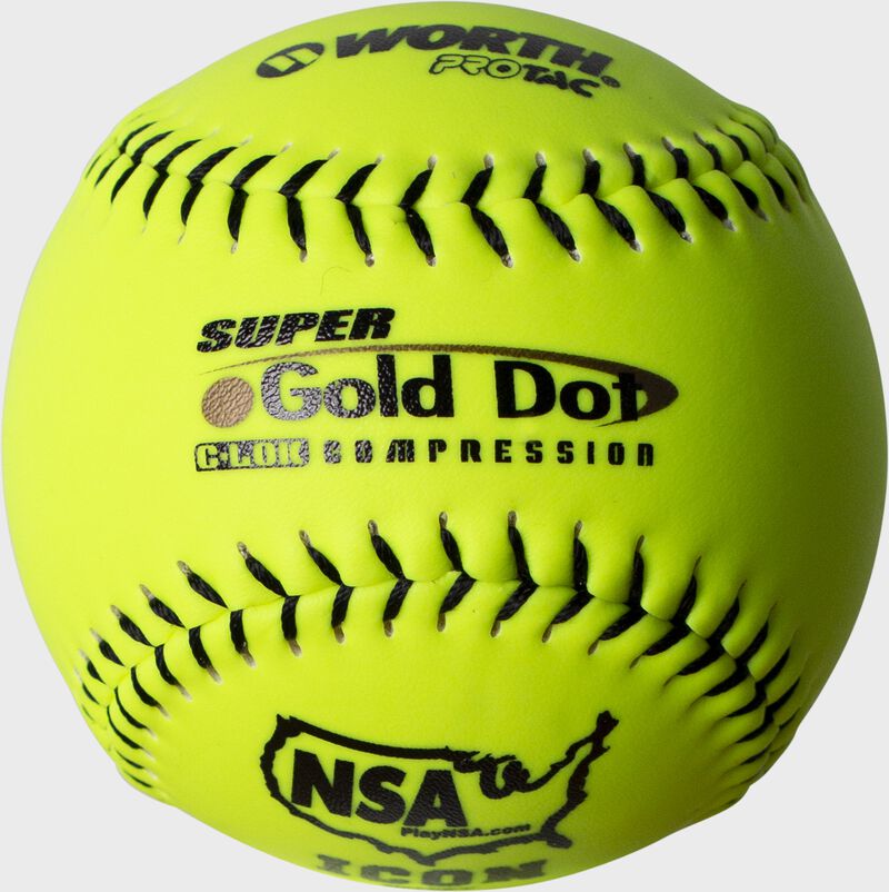NSA 12 in Gold Dot C-LOK Softballs (NI12SY) loading=