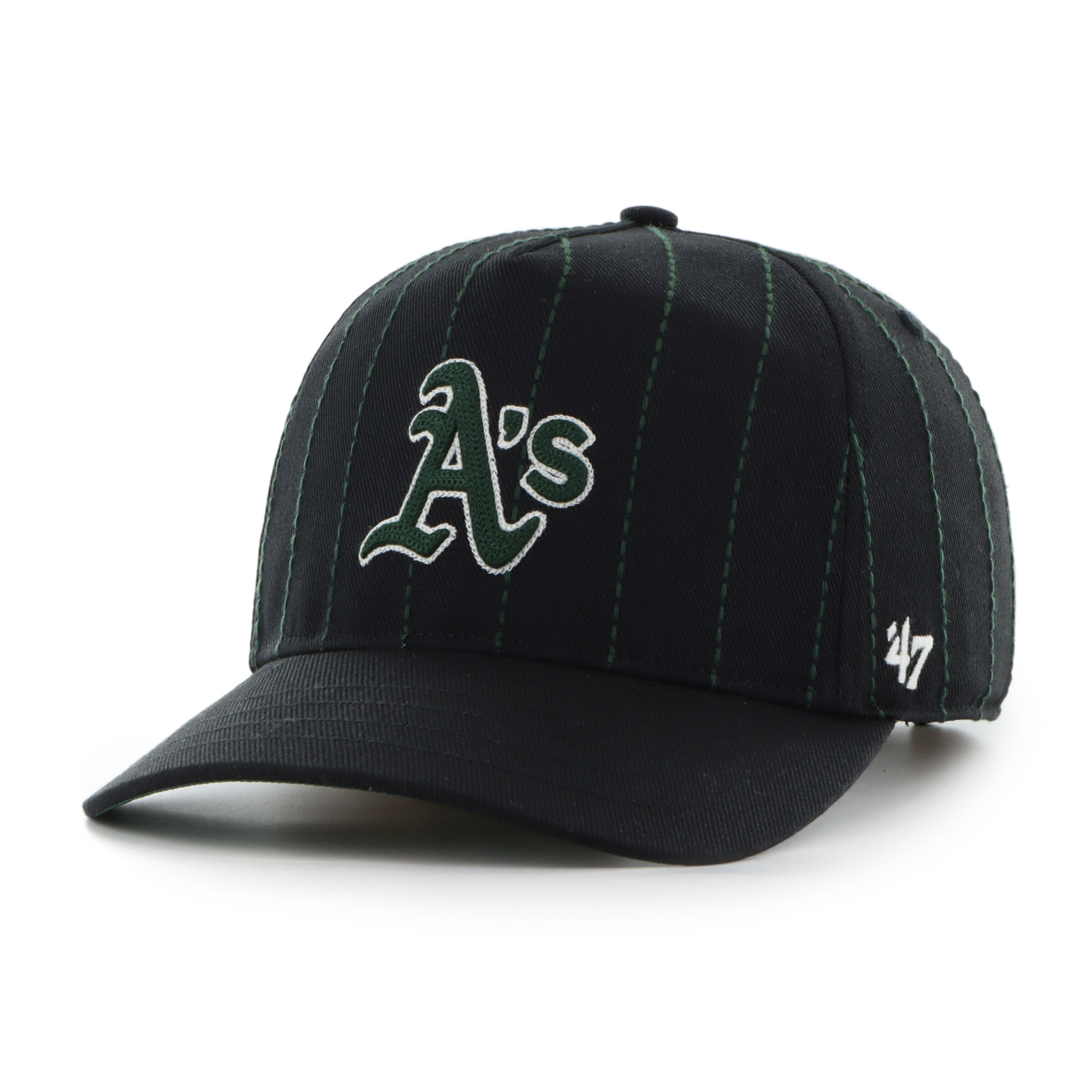 Athletics Baseball Rawlings '47 Brand Pinstripe Hitch Hat