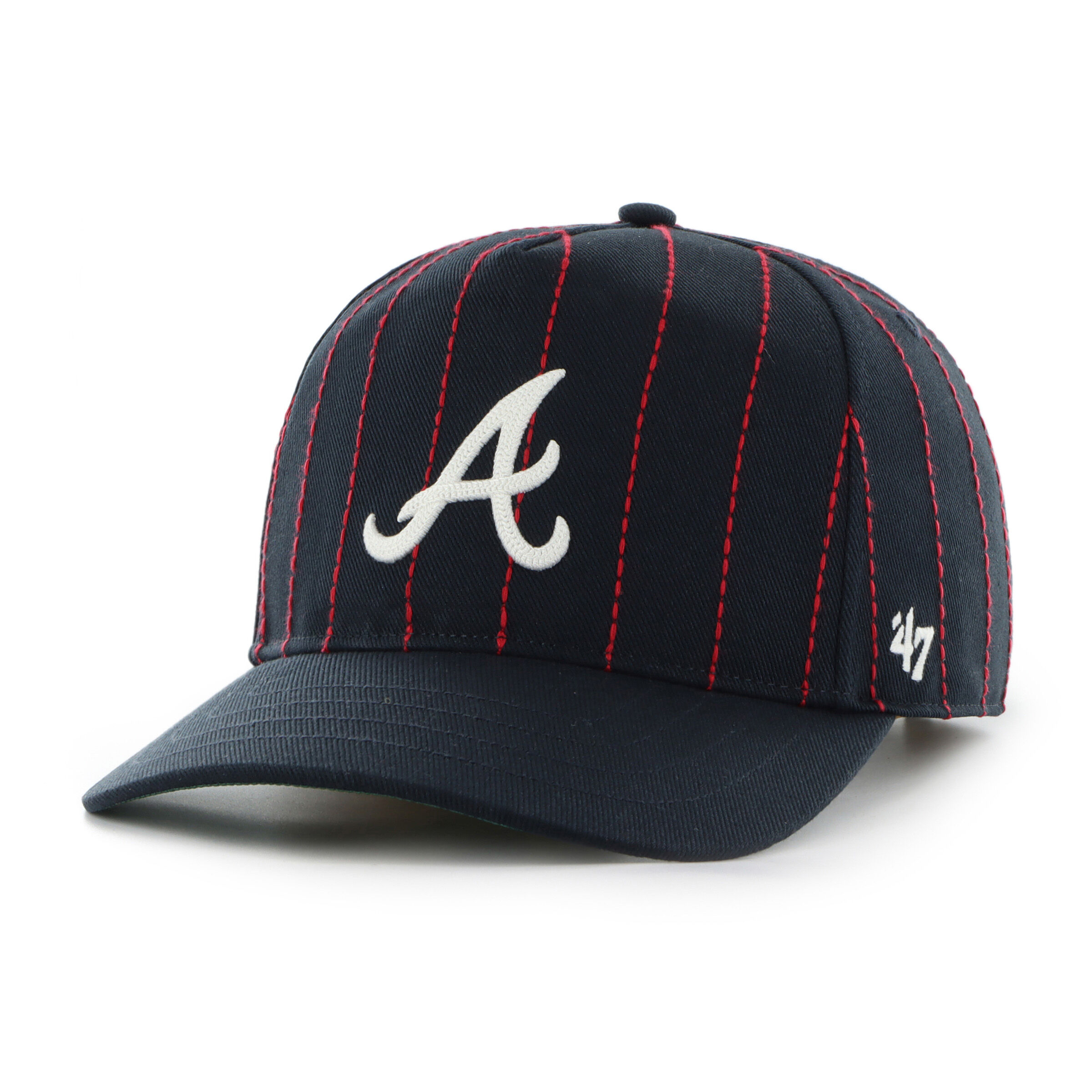 Atlanta Braves Rawlings '47 Brand Pinstripe Hitch Hat