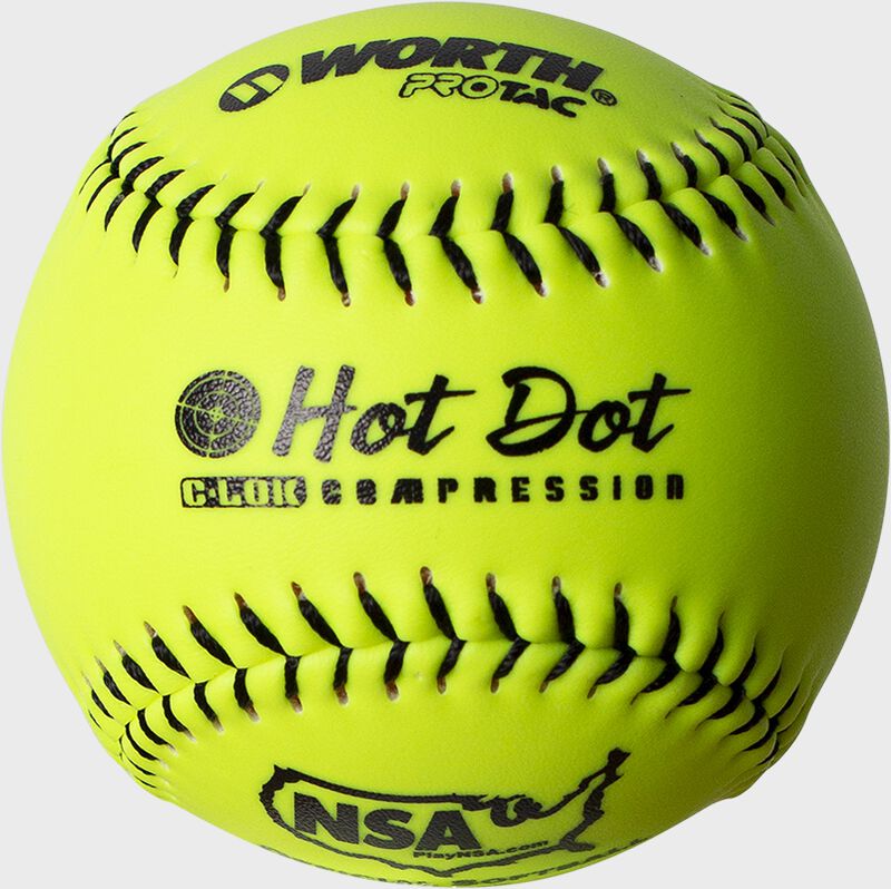 NSA 11 in Hot Dot Softballs (NO11SY) loading=
